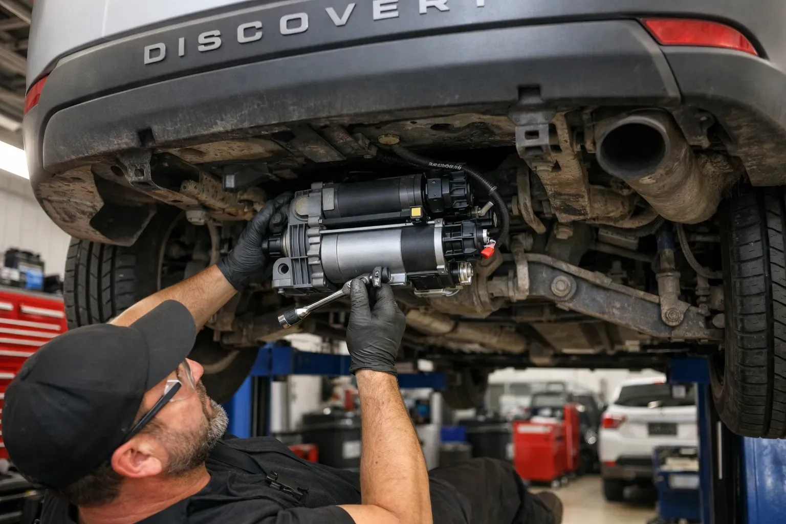 Замена компрессора пневмоподвески Discovery 3