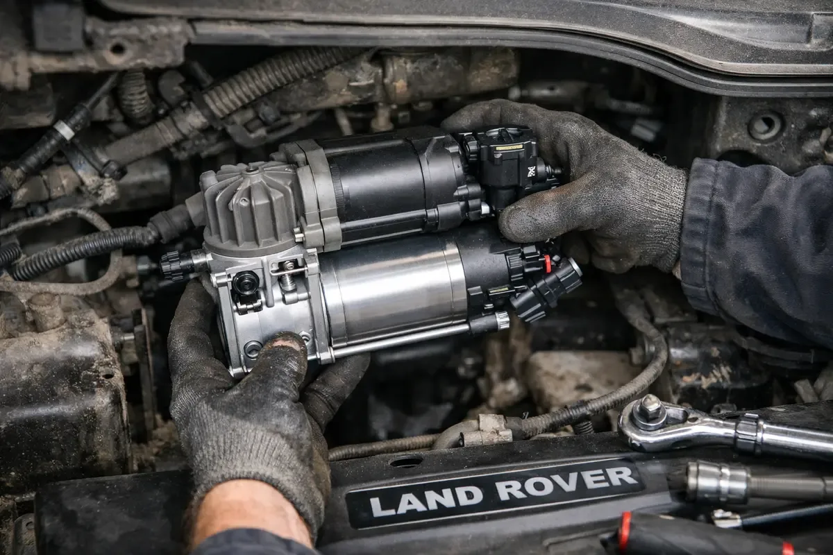 Компрессор пневмоподвески - замена