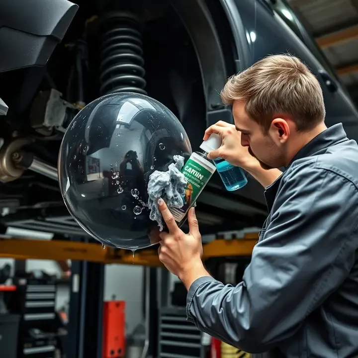 Проверка пневмобаллона мыльным раствором