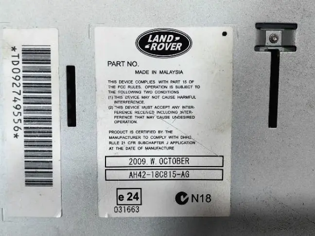 Блок управления магнитолой Range Rover L322 07-12