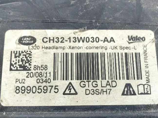 Фара левая ксенон простая Range Rover Sport L320