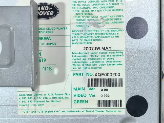 Проигрыватель CD/DVD Range Rover Sport L320 05-09: фото #6