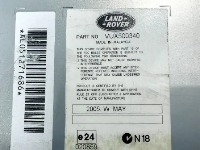 Магнитола Range Rover Sport L320 2005 - 2009: фото #5