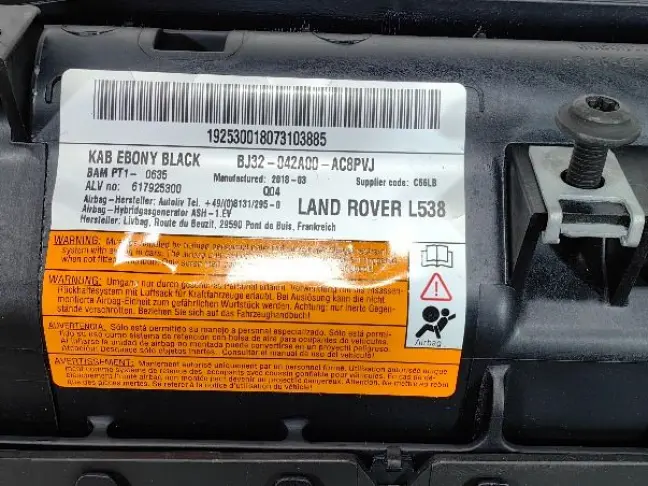 Подушка безопасности в колени Evoque 2011-2018