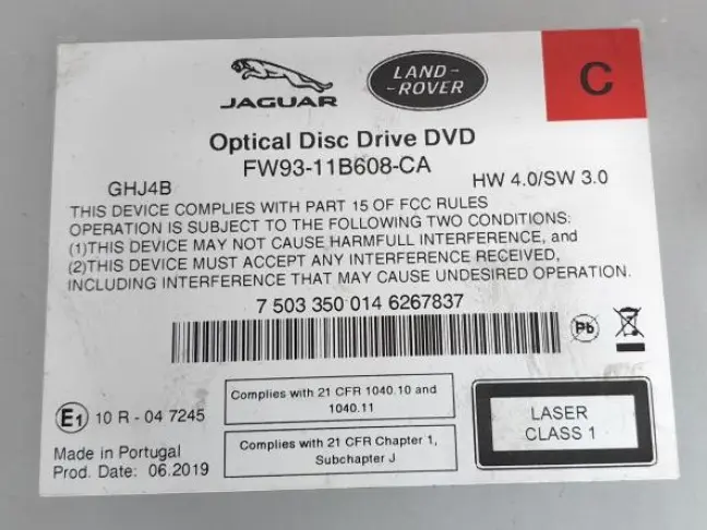 Проигрыватель CD/DVD  Land Rover Discovery 5 L462