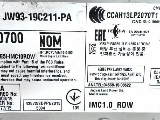 Магнитола  Range Rover Sport 2 L494