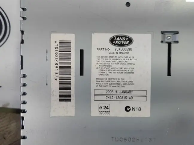 Блок управления магнитолой Range Rover L322 07-09