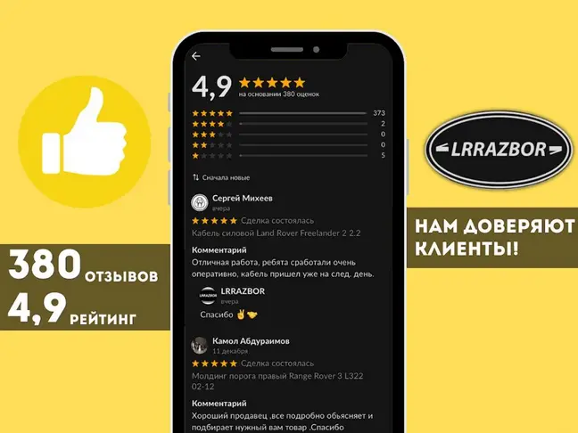 Дефлектор воздушный правый центральный Discovery 3