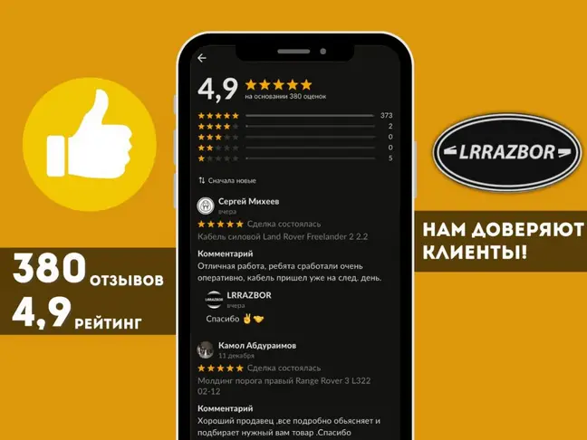 Стеклоподъемник задний левый Evoque 2011-2018