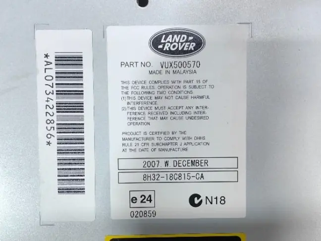 Магнитола Range Rover Sport L320 2005 - 2009